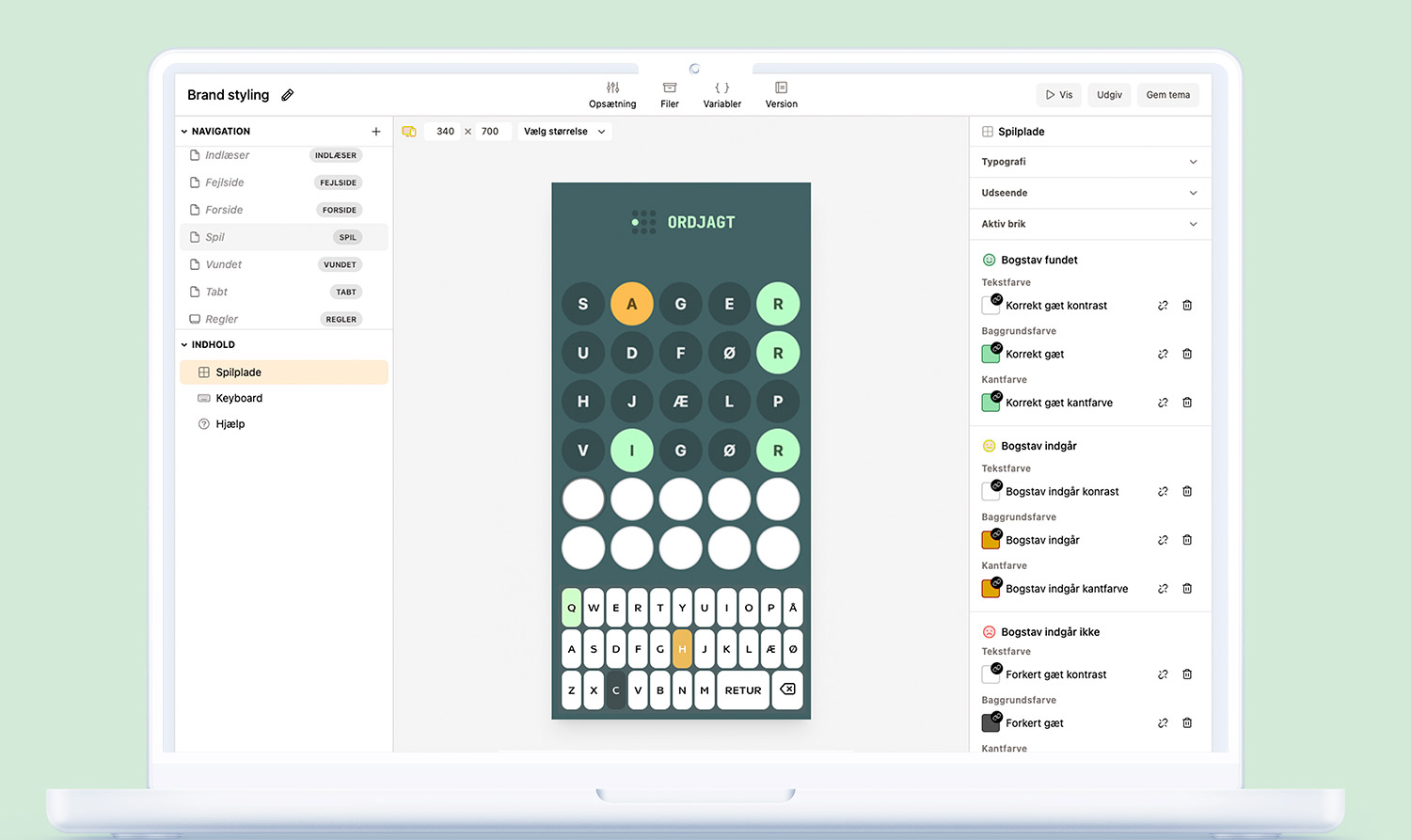 Theme builder - immer.games